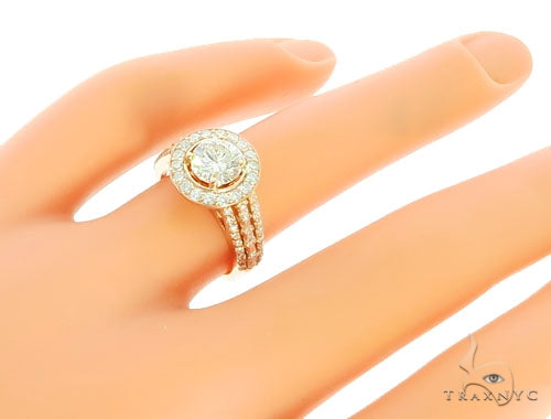 Prong Diamond Engagement Halo Ring 57040 - Image 7