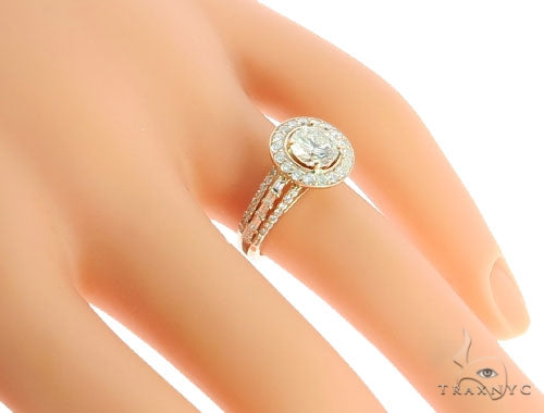 Prong Diamond Engagement Halo Ring 57040 - Image 8