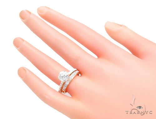 Prong Diamond Engagement Ring Set 42309 - Image 7