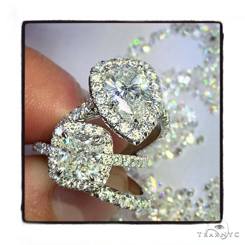 Prong Diamond Engagement Ring Set 48995 - Image 4