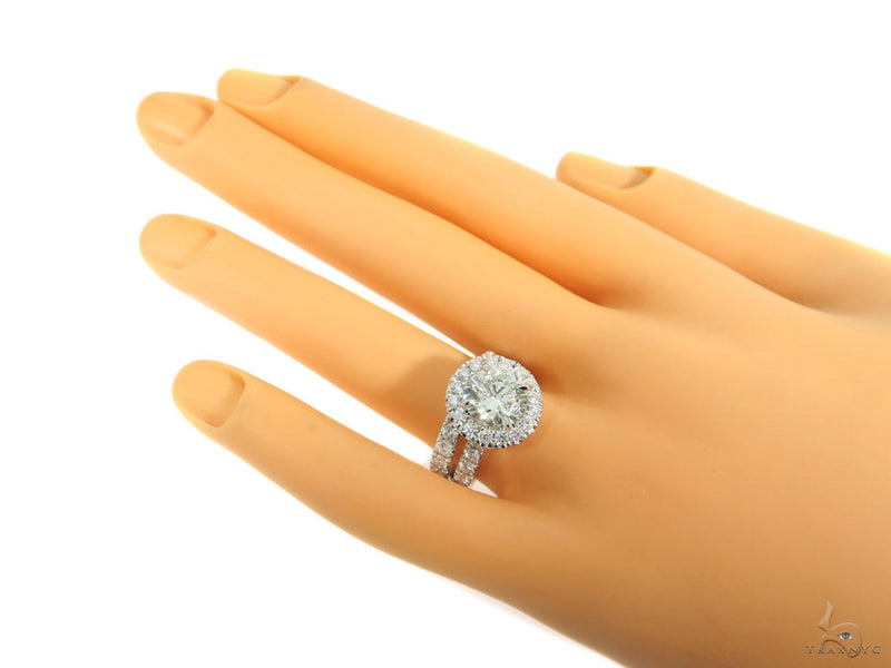 Prong Diamond Engagement Ring Set 49761 - Image 11