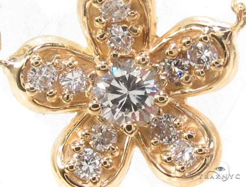 Prong Diamond Flower Necklace  35256 - Image 3