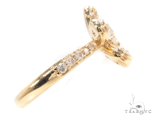 Prong Diamond Flower Ring 35255 - Image 4