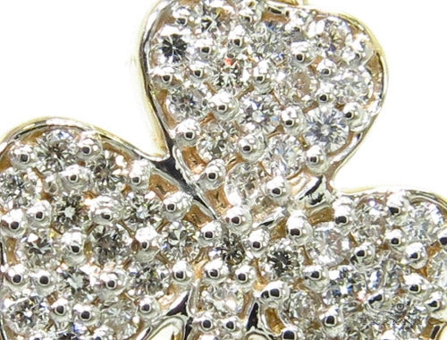 Prong Diamond Three Leaf Clover Pendant 37485 - Image 3