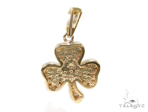 Prong Diamond Three Leaf Clover Pendant 37485 - Image 4