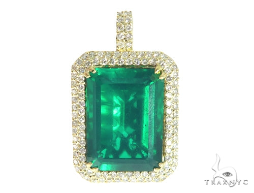 Prong Diamond Green Fancy Pendant 49018 - Image 2