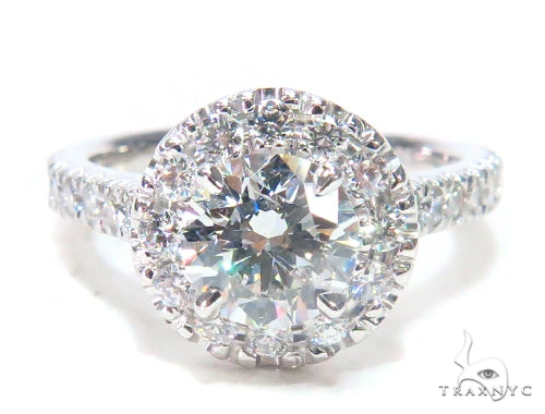 Prong Diamond Halo Engagement Ring 44599 - Image 2
