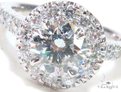 Prong Diamond Halo Engagement Ring 44599 - Image 3