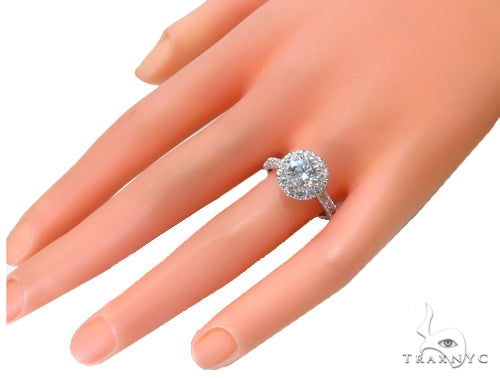 Prong Diamond Halo Engagement Ring 44599 - Image 8