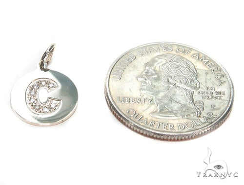 Prong Diamond Initial 'C' Pendant 40947 - Image 5