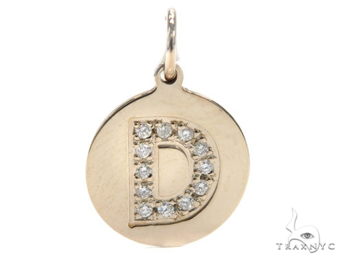 Prong Diamond Initial 'D' Pendant 40948 - Image 1