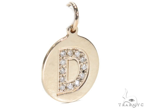 Prong Diamond Initial 'D' Pendant 40948 - Image 2