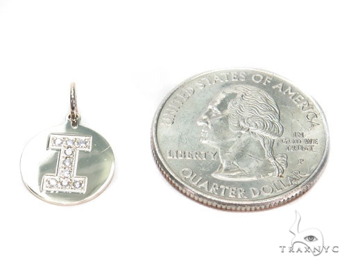 Prong Diamond Initial 'I' Pendant 40946 - Image 5