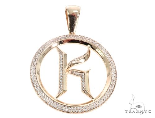 Prong Diamond Initial Letter K Pendant 64821 - Image 1