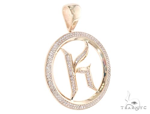 Prong Diamond Initial Letter K Pendant 64821 - Image 2