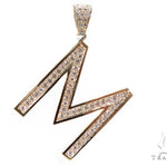 Prong Diamond Initial 'M' Pendant 40774 - Image 2