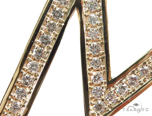Prong Diamond Initial 'M' Pendant 40774 - Image 3