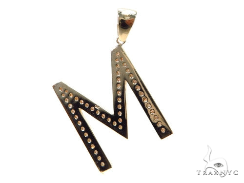 Prong Diamond Initial 'M' Pendant 40774 - Image 5