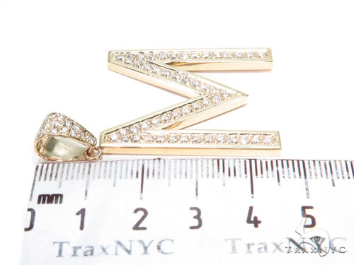 Prong Diamond Initial 'M' Pendant 40774 - Image 7