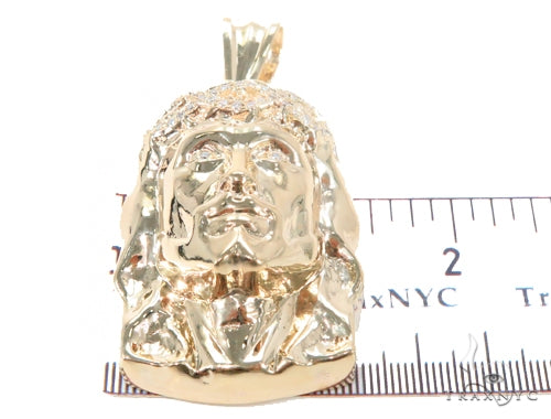 Prong Diamond Jesus Pendant 44525 - Image 5