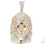 Prong Diamond Jesus Pendant 44526 - Image 1