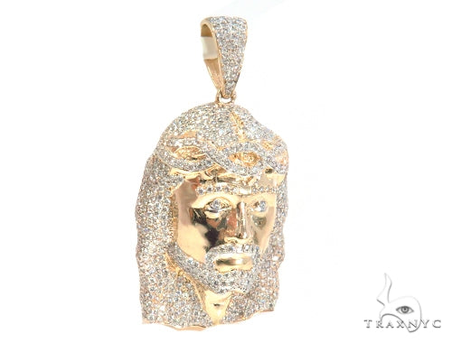 Prong Diamond Jesus Pendant 44526 - Image 2