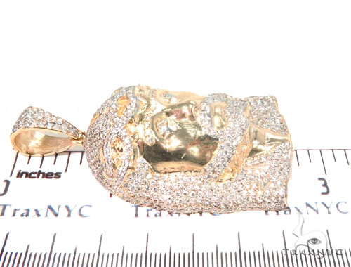 Prong Diamond Jesus Pendant 44526 - Image 6