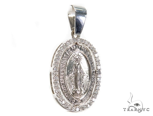 Prong Diamond Jesus Pendant 49506 - Image 2