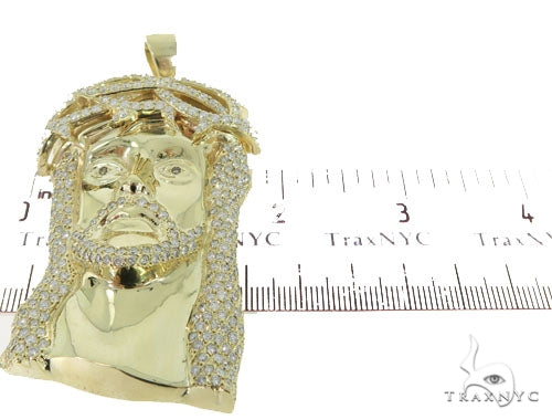 Prong Diamond Jesus Pendant 56409 - Image 6