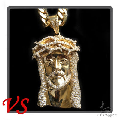 Prong Diamond Jesus Pendant 56523 - Image 1