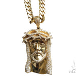 Prong Diamond Jesus Pendant 56523 - Image 7