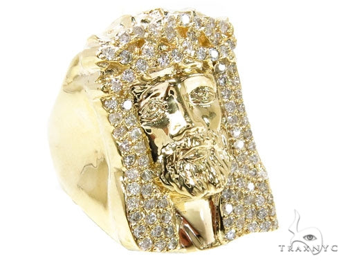 Prong Diamond Jesus Ring 36893 - Image 1