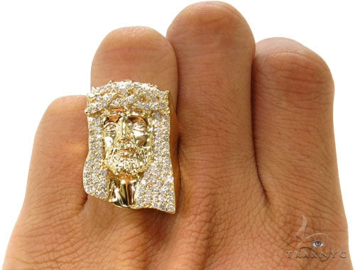 Prong Diamond Jesus Ring 36893 - Image 7