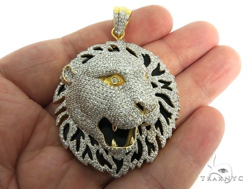 Prong Diamond Lion Pendant 30822 - Image 6