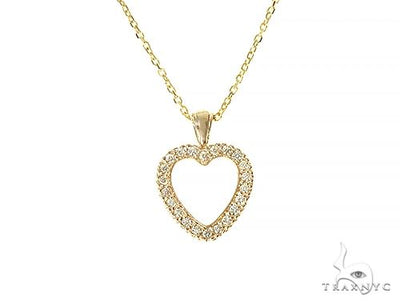 14K Gold Heart Diamond Set 29180 - Image 1