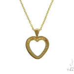 14K Gold Heart Diamond Set 29180 - Image 3