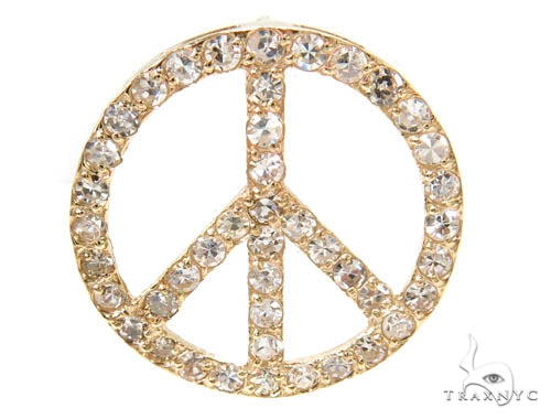 Prong Diamond Peace Pendant 36963 - Image 1