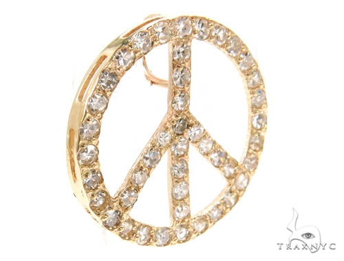 Prong Diamond Peace Pendant 36963 - Image 3