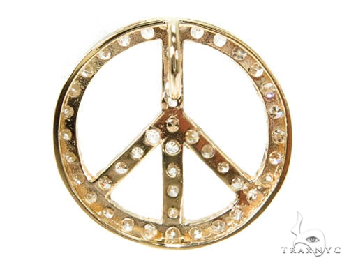 Prong Diamond Peace Pendant 36963 - Image 4