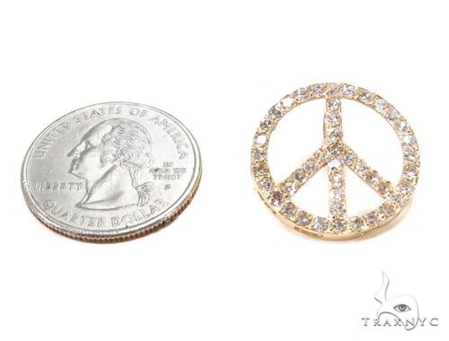 Prong Diamond Peace Pendant 36963 - Image 5