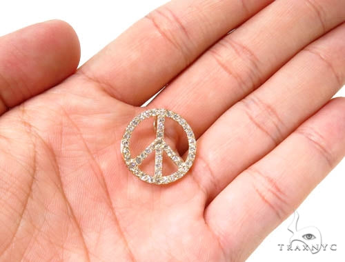 Prong Diamond Peace Pendant 36963 - Image 6