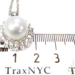 Prong Diamond Pearl Necklace 37699 - Image 9
