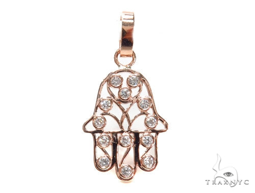 Hamsa Prong Diamond Pendant 41220 - Image 1