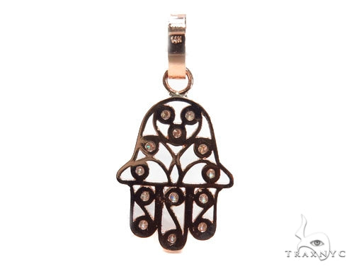 Hamsa Prong Diamond Pendant 41220 - Image 4