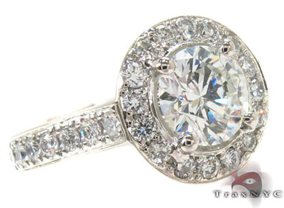 Prong Diamond Platinum Ring 32242 - Image 1