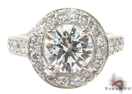 Prong Diamond Platinum Ring 32242 - Image 2