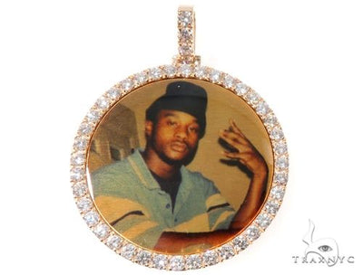 14K Gold Custom Photo Pendant 1.75 Inch 64180 - Image 1
