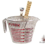 Prong Diamond Pyrex Custom Pendant 33878 - Image 2