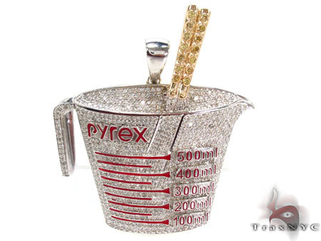 Prong Diamond Pyrex Custom Pendant 33878 - Image 2