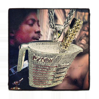 Prong Diamond Pyrex Custom Pendant 33878 - Image 1